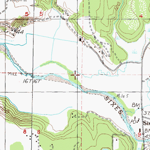 Topographic Map of Summers Creek, OR