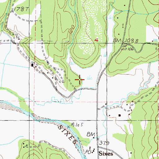 Topographic Map of Price Creek, OR