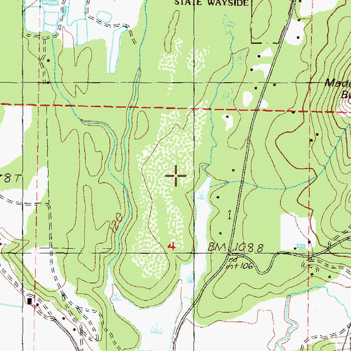 Topographic Map of Madden Creek, OR