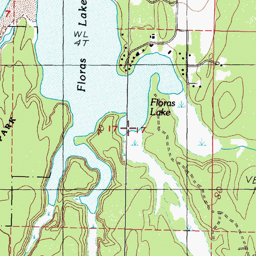 Topographic Map of Boulder Creek, OR