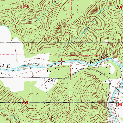 Topographic Map of Small Creek, OR