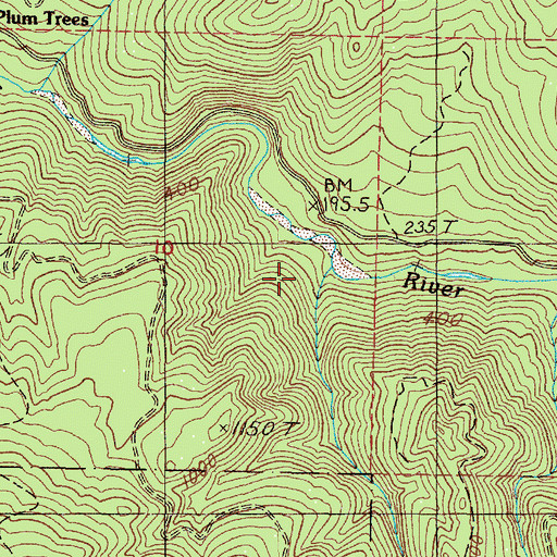 Topographic Map of Bea Creek, OR