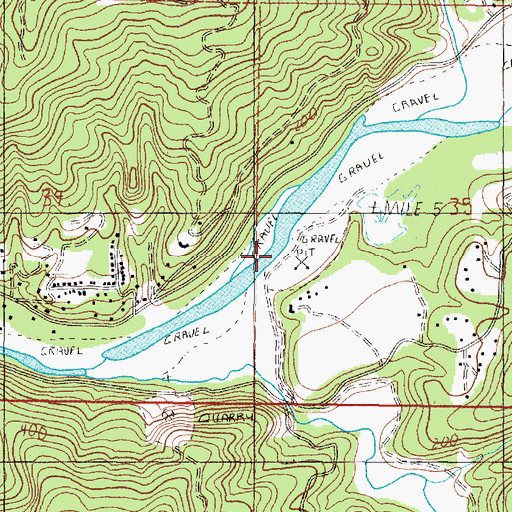 Topographic Map of Ostenbery Bar, OR