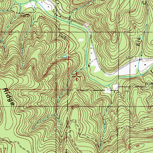 Topographic Map of Wildcat Creek, OR