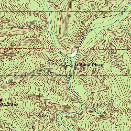 Topographic Map of Dry Creek, OR