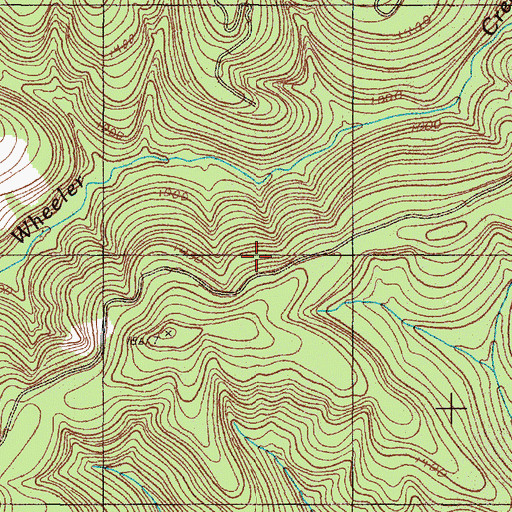Topographic Map of Wheeler Ridge, OR