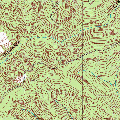 Topographic Map of Wheeler Ridge, OR