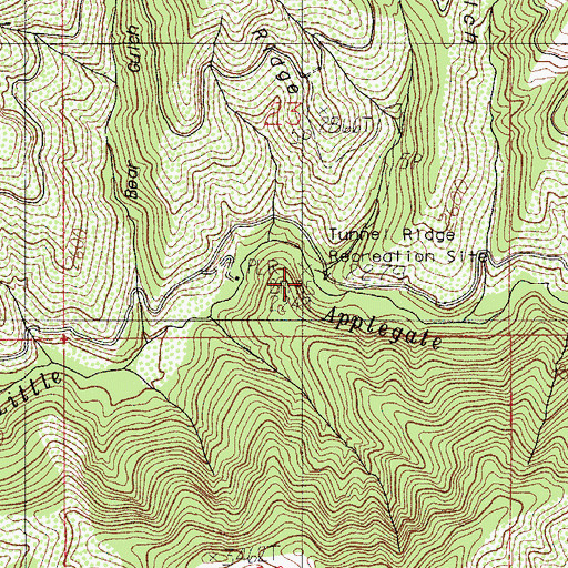 Topographic Map of Deep Gulch, OR