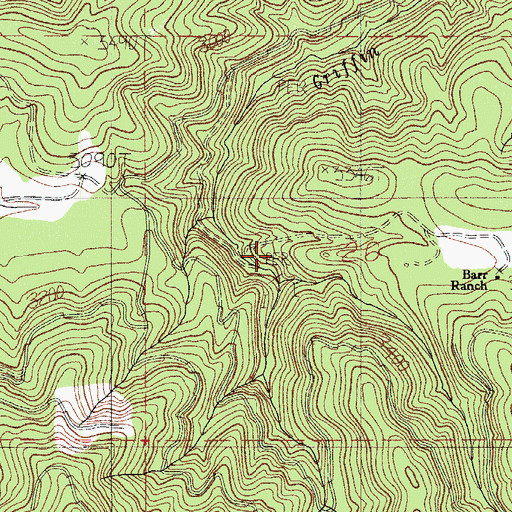 Topographic Map of Post Gulch, OR