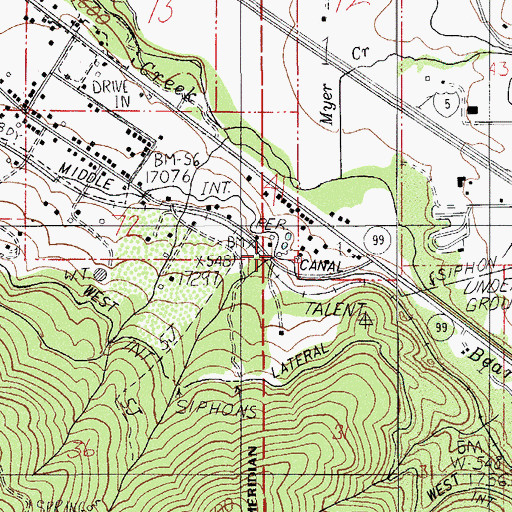 Topographic Map of Pollard Spring, OR