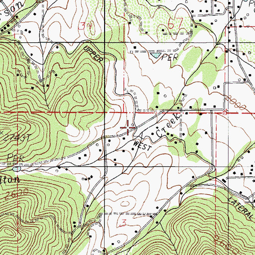 Topographic Map of Holton Creek, OR