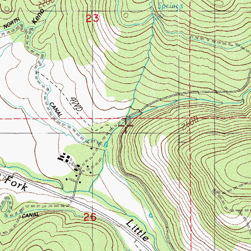 Topographic Map of Long Canyon, OR