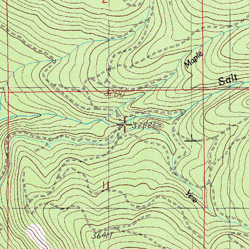 Topographic Map of Yew Creek, OR