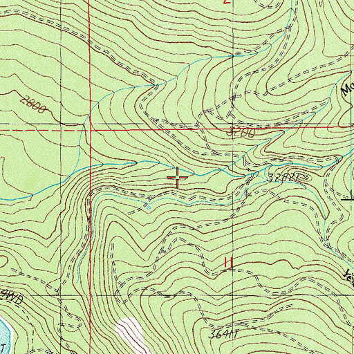 Topographic Map of Maple Creek, OR