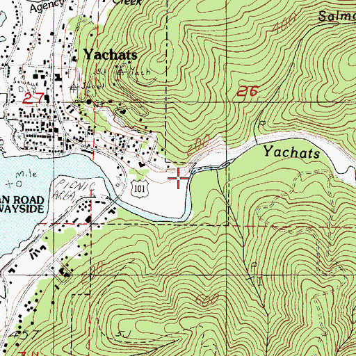 Topographic Map of Barkley Creek, OR