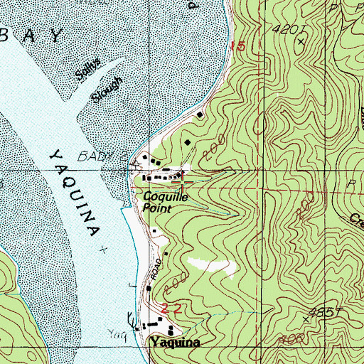 Topographic Map of Bay Hills Reservoir, OR