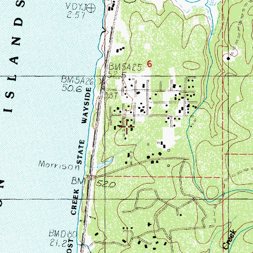 Topographic Map of Forfar, OR
