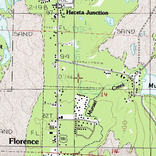 Topographic Map of Three Mile Prairie, OR