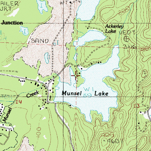 Topographic Map of Ackerley Creek, OR