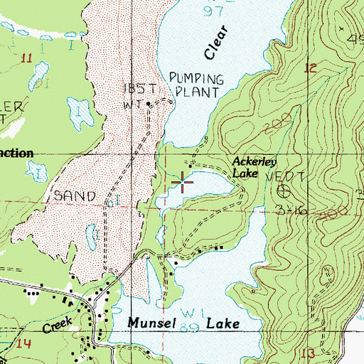 Topographic Map of Clear Creek, OR
