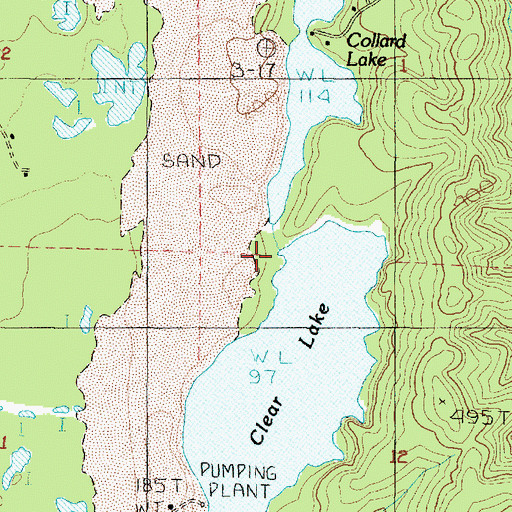 Topographic Map of Collard Creek, OR