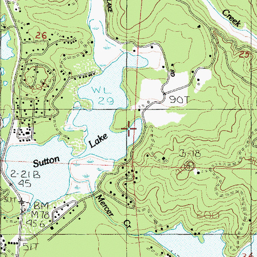 Topographic Map of Mitchell Creek, OR