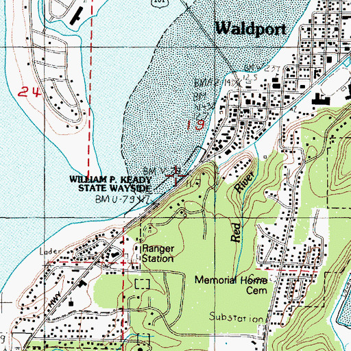 Topographic Map of William P. Keady State Wayside, OR