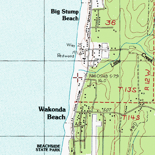 Topographic Map of Annice Creek, OR
