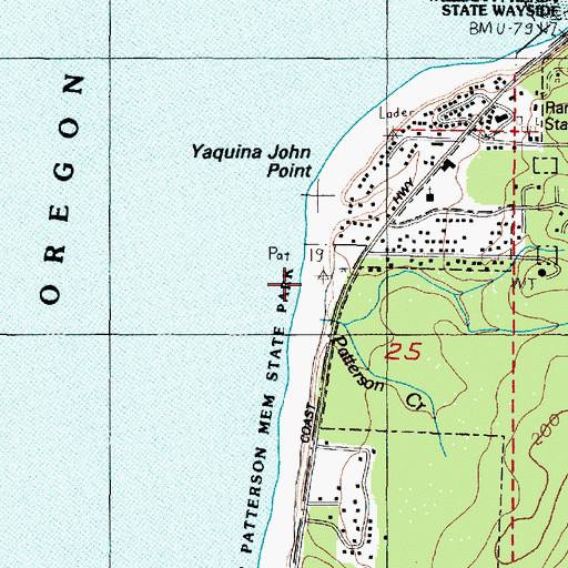 Topographic Map of Patterson Creek, OR