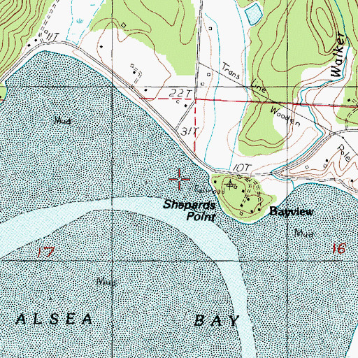 Topographic Map of Walker Creek, OR