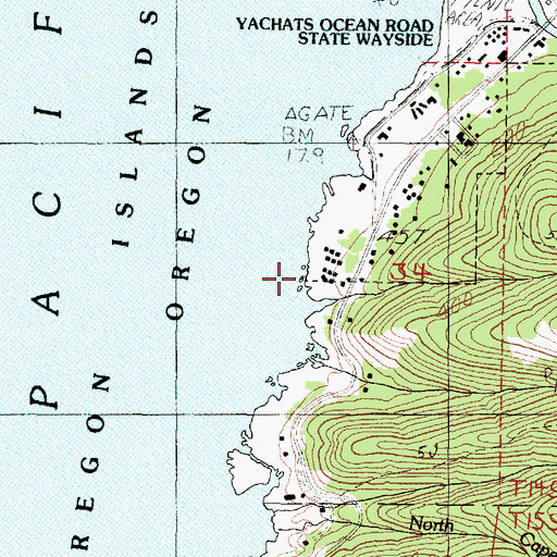 Topographic Map of Gender Creek, OR