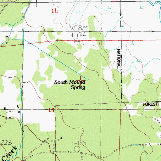 Topographic Map of South Mound Spring, OR