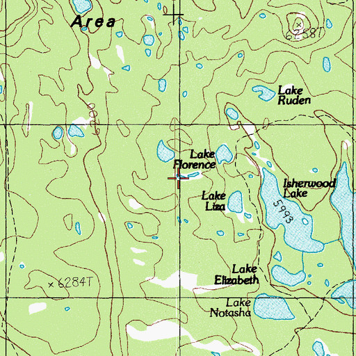 Topographic Map of Lake Florence, OR