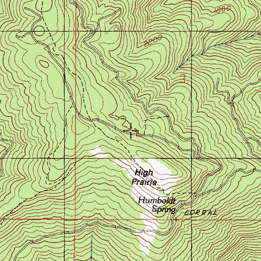 Topographic Map of Humboldt Spring Camp (historical), OR