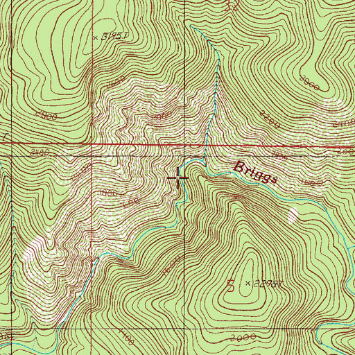 Topographic Map of Moon Creek, OR