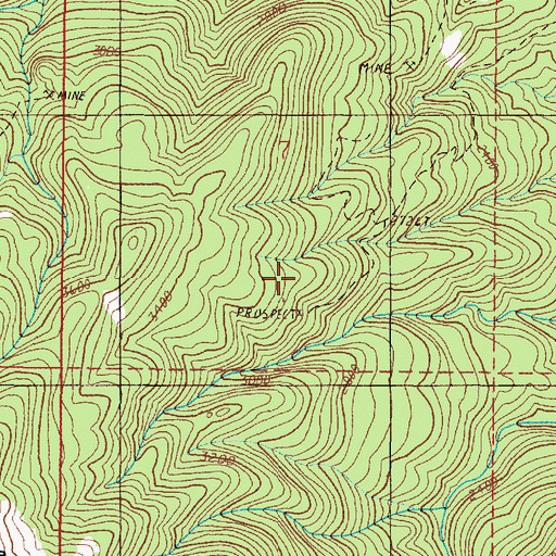 Topographic Map of Cox Mine (historical), OR