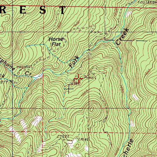 Topographic Map of Albright Mine (historical), OR