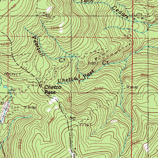 Topographic Map of Pearsoll Creek, OR
