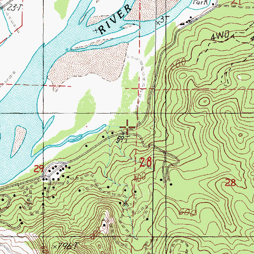 Topographic Map of Krambeal Creek, OR