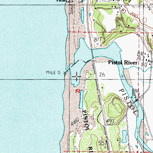 Topographic Map of Pistol River State Park, OR