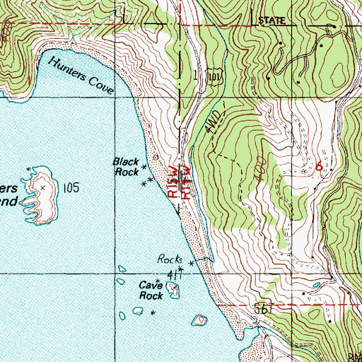 Topographic Map of Egans Creek, OR