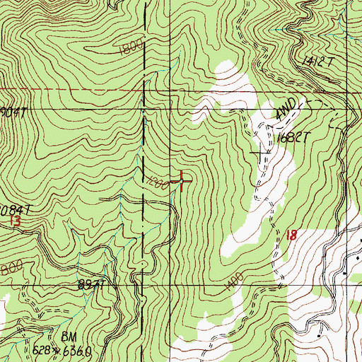 Topographic Map of Pine Point, OR
