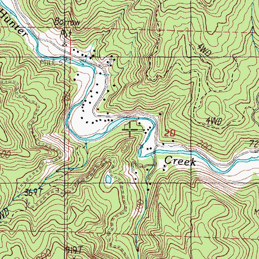 Topographic Map of Smith Creek, OR