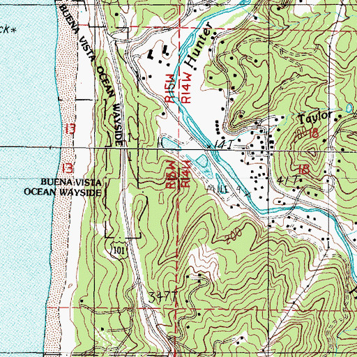 Topographic Map of Taylor Creek, OR