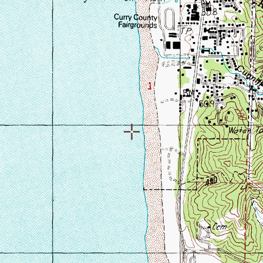 Topographic Map of West Fork Cunniff Creek, OR