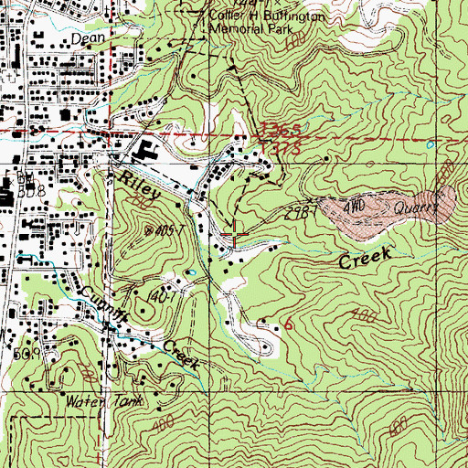 Topographic Map of South Fork Riley Creek, OR