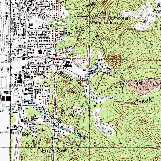 Topographic Map of North Fork Riley Creek, OR