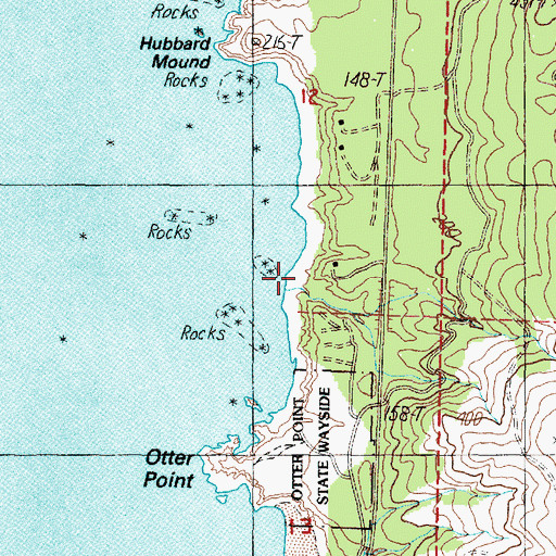 Topographic Map of Scott Creek, OR