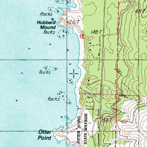 Topographic Map of Agate Beach, OR