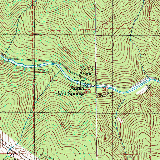 Topographic Map of Drip Creek, OR